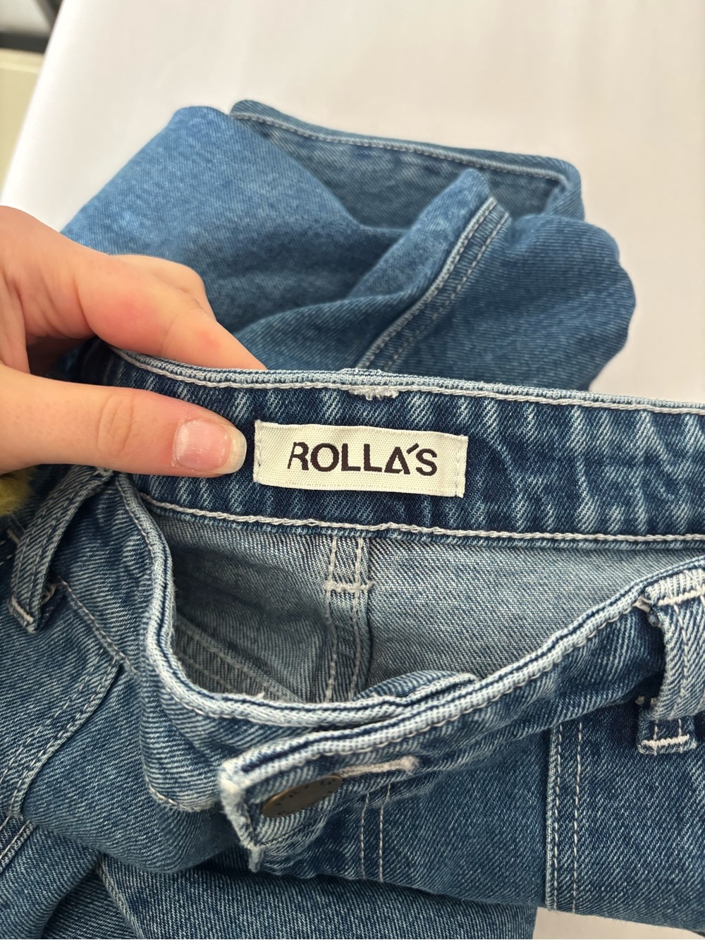ROLLA'S East Coast Flate Classic Medium Blue High-Rise Wide Leg Jeans Size 29 - Picture 8 of 11